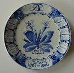 Zeldzaam bordje Porceleyne Fles Delft uit 1916, Antiek en Kunst, Ophalen of Verzenden