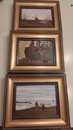 3 prachtig ingelijste schilderijtjes ban annigje K 1952, Antiek en Kunst, Ophalen of Verzenden