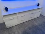 ZGAN Hele mooie witte tv meubel tv unit tv kast woonkamer, 150 tot 200 cm, Ophalen of Verzenden, Zo goed als nieuw, Minder dan 100 cm