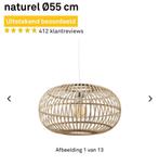 Hanglamp bamboe, Bohemian, Ophalen of Verzenden, Zo goed als nieuw, Minder dan 50 cm