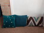 Turquoise Sierkussens - Set van 3, Ophalen, Zo goed als nieuw, Blauw