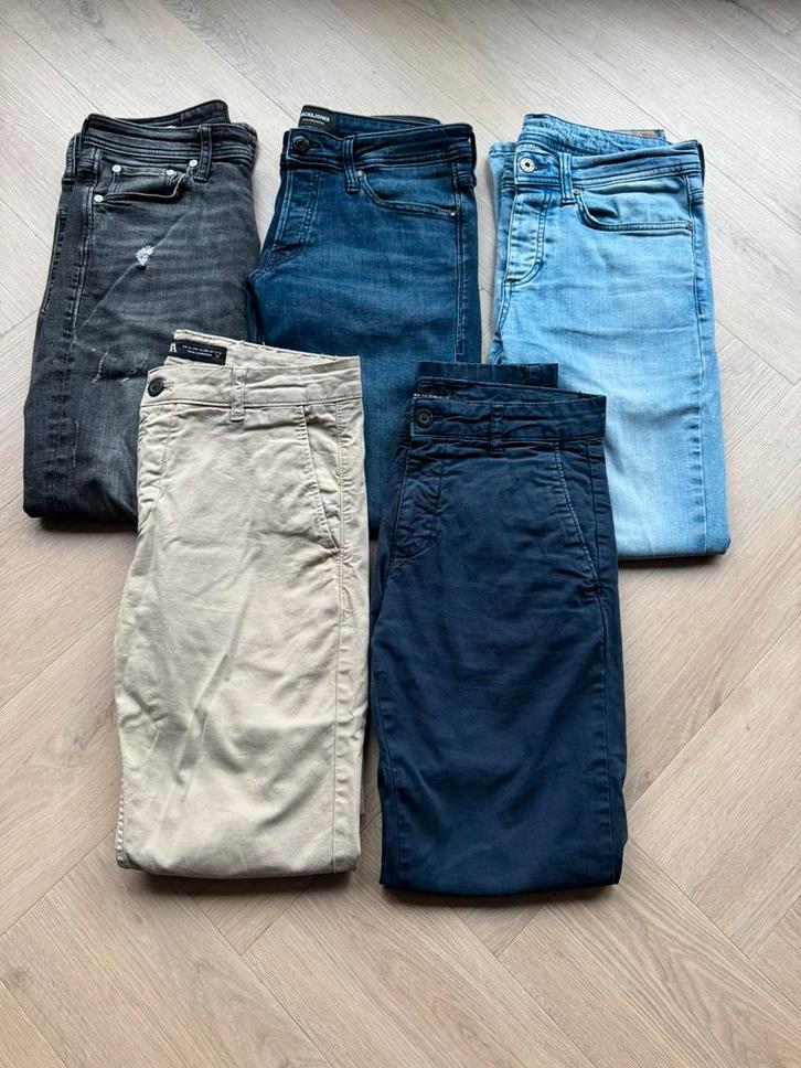 Partij heren spijkerbroeken & chino’s - Jack&Jones - Zara, Kleding | Heren, Spijkerbroeken en Jeans, Zo goed als nieuw, W32 (confectie 46) of kleiner
