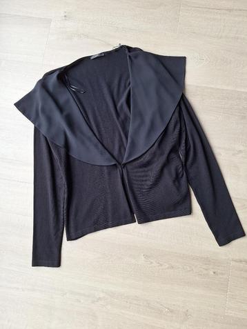 Zero vest met voile kraag , zwart maat 42 beschikbaar voor biedingen