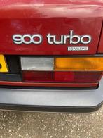 Saab 900 2.0 T16 Turbo Cabrio K6 1989 Rood, Auto's, Saab, Beige, 4 cilinders, Cabriolet, Leder