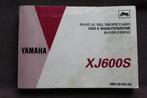 Yamaha XJ600S 1991 handleiding XJ 600 owner's manual, Ophalen of Verzenden, Yamaha