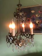 Hanglamp, kroonluchter, Italiaans, barok, kristal, jr 50/60, Huis en Inrichting, Lampen | Kroonluchters, Ophalen of Verzenden