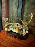 Jade grape bonsai sculptuur inktvis konijnen sprinkhaan, Ophalen, Zo goed als nieuw