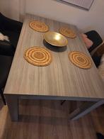 Grijze tafel 90x140 cm - goede staat, Huis en Inrichting, Tafels | Eettafels, Ophalen, Overige materialen, Gebruikt, 100 tot 150 cm
