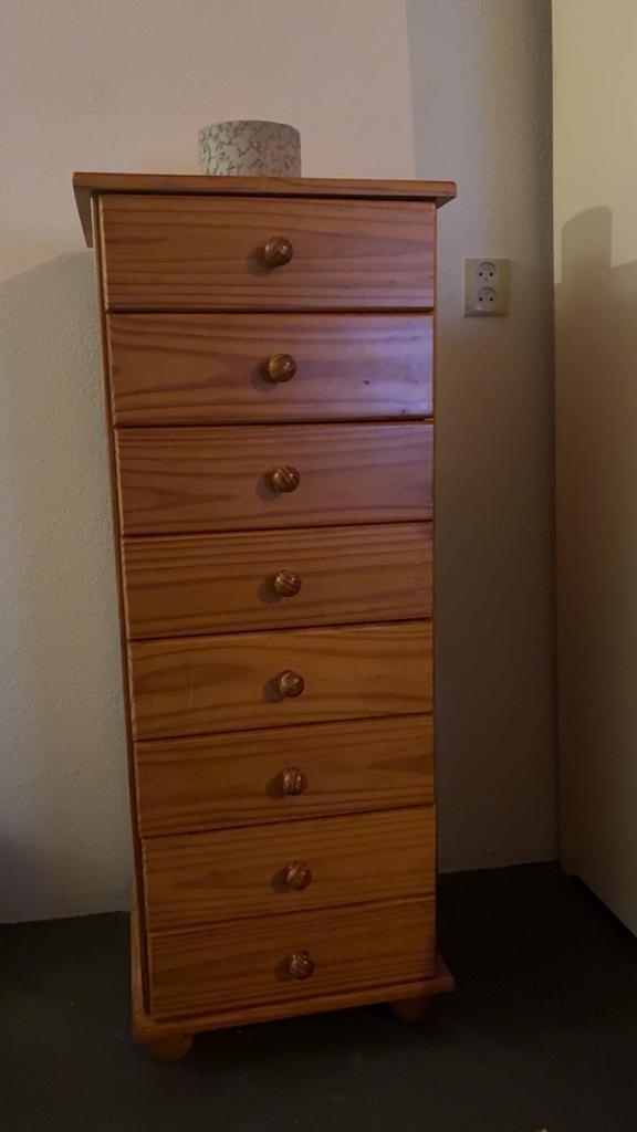 Houten ladekast, Huis en Inrichting, Kasten | Ladekasten, Zo goed als nieuw, Minder dan 100 cm, 50 tot 100 cm, 25 tot 50 cm, Ophalen