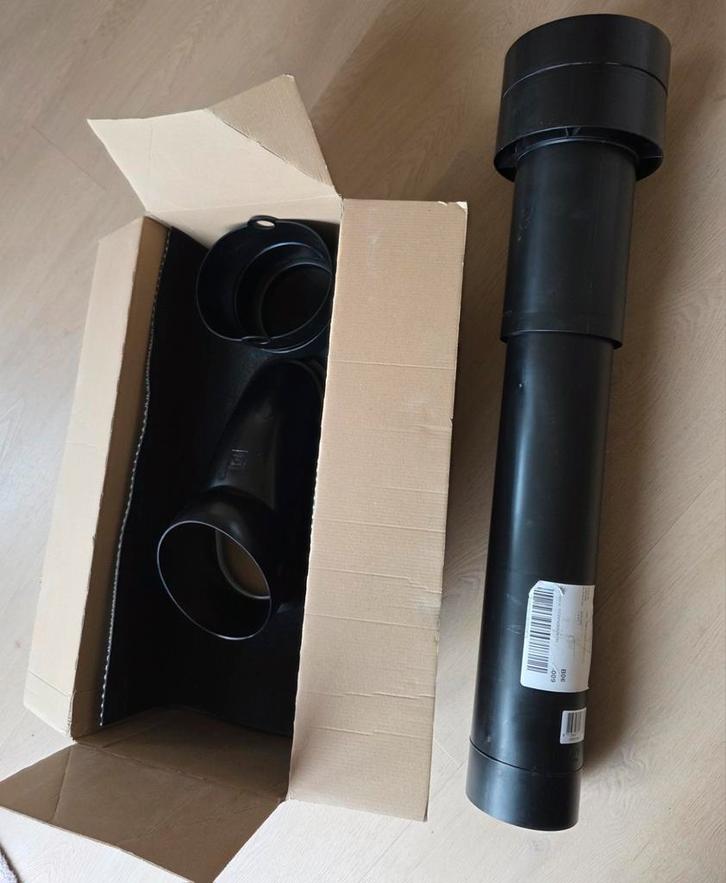 Nieuwe Ubbink Ontluchtingsdoorvoer set 110, Doe-het-zelf en Verbouw, Dakpannen en Dakbedekking, Nieuw, Dakpannen, Kunststof, Zwart