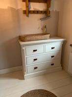 Commode wit met leren handvatten, Ophalen, Gebruikt, 50 tot 100 cm, 3 of 4 laden