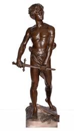 Bronzen beeld "Staande soldaat met zwaard", Ophalen of Verzenden, Brons