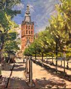 Sint Jan in Den Bosch, olieverf op doek, 40x50 cm, Antiek en Kunst, Ophalen