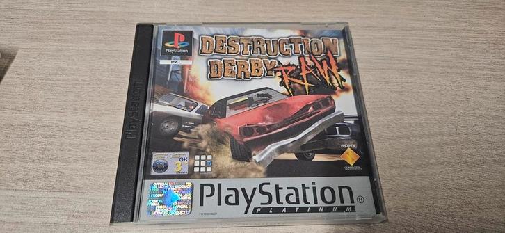 Destruction Derby Raw (perfecte staat), Spelcomputers en Games, Games | Sony PlayStation 1, Zo goed als nieuw, Racen en Vliegen