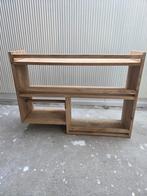 PRACHTIG massief eikenhouten kruidenrek met haakjes, Ophalen of Verzenden, Zo goed als nieuw, Minder dan 150 cm, Minder dan 25 cm