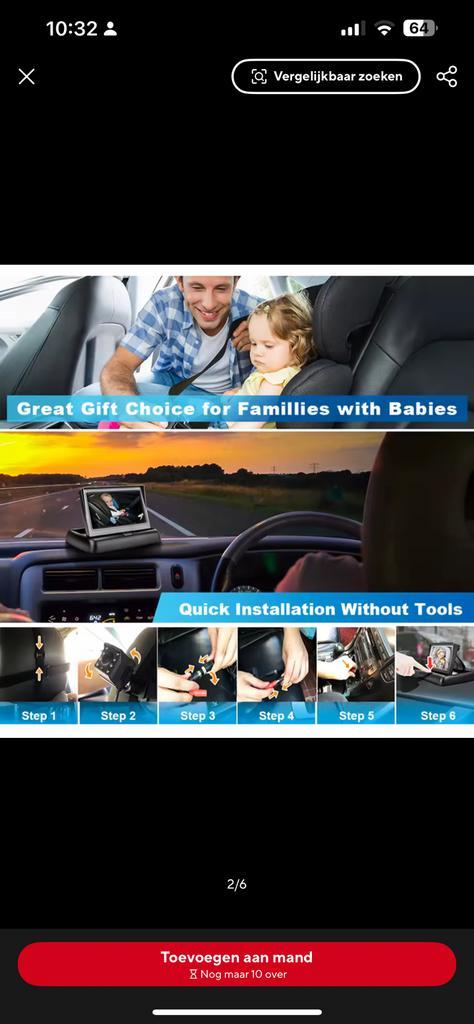 Baby Auto Monitor 1080P Monitor Camera Voor Achterbank, Tickets en Kaartjes, Concerten | Nederlandstalig, Eén persoon, April