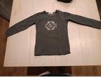 Shirt longsleeve grijs zilver maat 116 lange mouw, Meisje, LT, Ophalen of Verzenden, Zo goed als nieuw