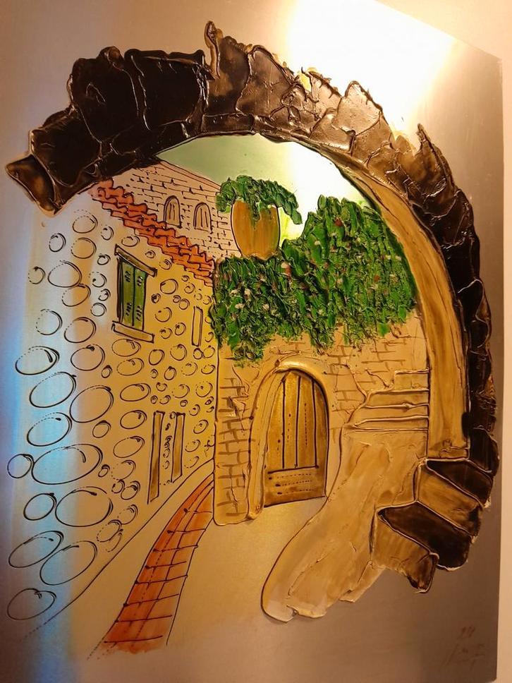 Schilderij op Aluminium, Antiek en Kunst, Kunst | Overige Kunst, Ophalen