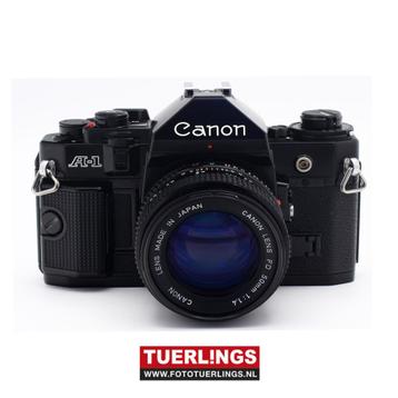 Canon A-1 + 50mm 1.4 Spiegelreflex beschikbaar voor biedingen