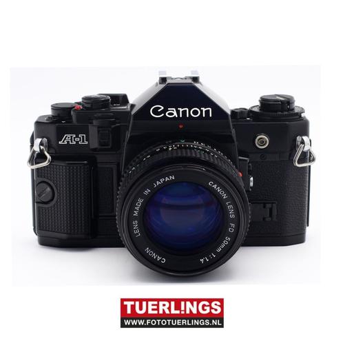 Canon A-1 + 50mm 1.4 Spiegelreflex, Audio, Tv en Foto, Fotocamera's Analoog, Zo goed als nieuw, Spiegelreflex, Canon, Ophalen of Verzenden