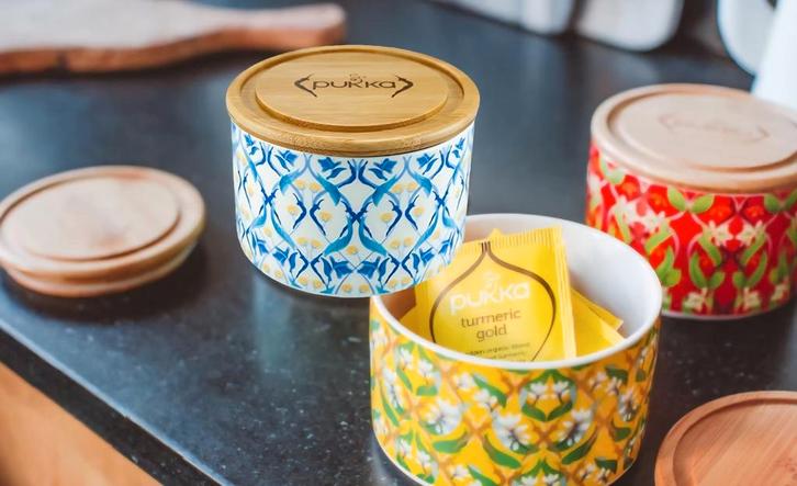Pukka thee caddy - 3 kleuren - NIEUW, Sport en Fitness, Gezondheidsproducten en Wellness, Nieuw, Overige typen, Ophalen of Verzenden