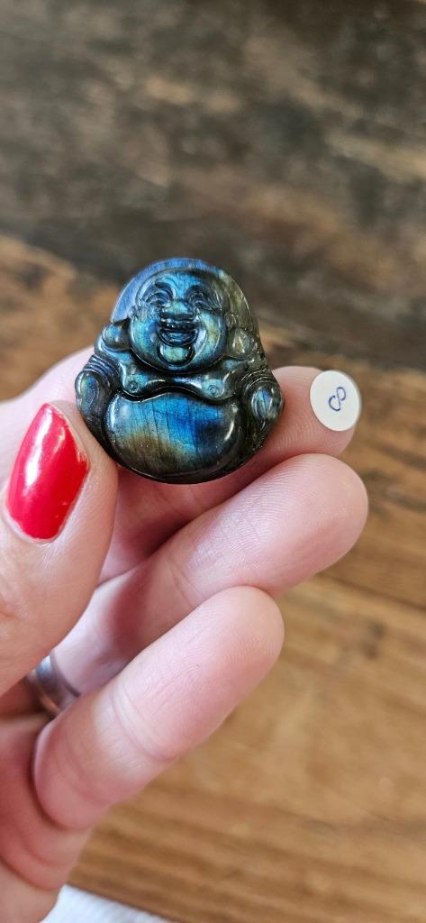 labradoriet Buddha's, Verzamelen, Mineralen en Fossielen, Mineraal, Ophalen of Verzenden