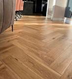 EIKEN VISGRAAT PARKET KANT EN KLAAR NATUREL GEOLIED, Ophalen of Verzenden, Nieuw, 75 m² of meer, Parket