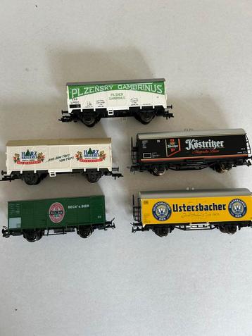 5X Roco Bierwagons diverse merken bier (3) beschikbaar voor biedingen