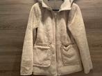 Fake fur tweezijdig draagbaar met suede maat M, Ophalen of Verzenden, Zo goed als nieuw, Maat 38/40 (M), Beige