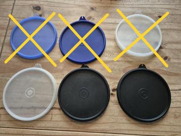 Tupperware deksels 238- Ø 14,5cm Zwart en Transparant beschikbaar voor biedingen
