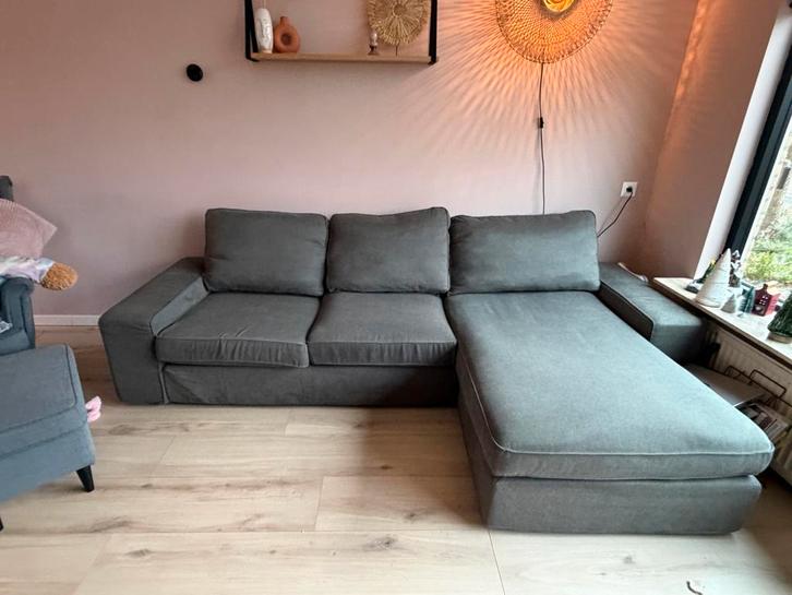 IKEA Kivik Hoekbank - Grijs, Huis en Inrichting, Banken | Bankstellen, Gebruikt, Hoekbank, Driepersoons, 250 tot 300 cm, 150 cm of meer