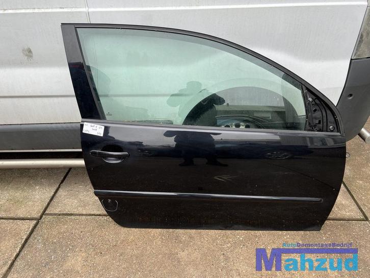 VW GOLF 5 GTI Rechts deur portier Zwart LC9Z 2003-2009, Auto-onderdelen, Carrosserie en Plaatwerk, Deur, Volkswagen, Gebruikt