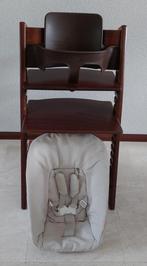 Stokke tripp trapp walnoot met babyset en newbornset, Ophalen, Gebruikt, Meegroeistoel
