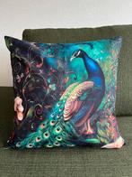 Elegante kussensloop met een pauw in klassieke look, Ophalen of Verzenden, Nieuw, Overige kleuren, Vierkant