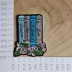 Strijk embleem applicatie Patch Boek stapel - Just one more