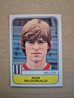 Panini Voetbal 82 Rob McDonald Willem II, Ophalen of Verzenden, Zo goed als nieuw, Willem II, Poster, Plaatje of Sticker