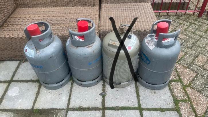 Verschillende Gasflessen, Tuin en Terras, Gasbarbecues, Gebruikt, Ophalen