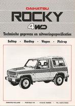 Technische gegevens Daihatsu Rocky 4WD, januari 1990, Ophalen of Verzenden, Nieuw, Overige merken