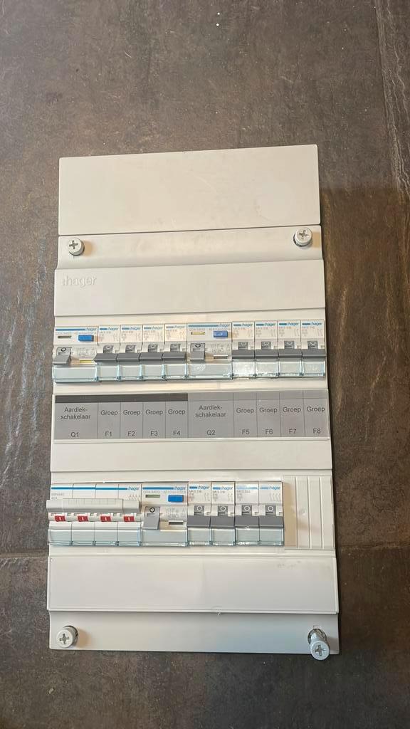 HAGER 3 fase groepenkast met kookgroep, Hobby en Vrije tijd, Elektronica-componenten, Zo goed als nieuw, Ophalen of Verzenden