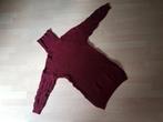 Col trui kabel bordeaux one size, Verzenden, Nieuw, Rood