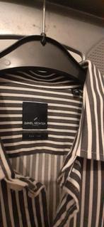 Zwart/donkergrijs wit gestreept overhemd L Daniel Hechter !, Zwart, Nieuw, Ophalen of Verzenden, Halswijdte 41/42 (L)