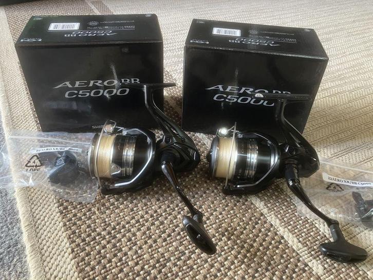 Shimano Aero BB C5000 molens (2 stuks), Watersport en Boten, Hengelsport | Witvissen, Zo goed als nieuw, Molen, Ophalen of Verzenden