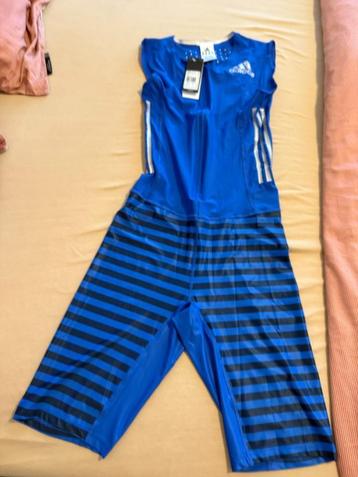 professioneel adidas triathlon suit, maat L, blauw beschikbaar voor biedingen