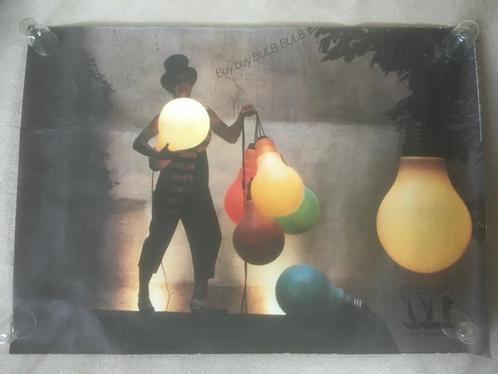 INGO MAURER BULB Affiche uit 1970, Verzamelen, Posters, Gebruikt, Reclame, Deurposter of groter, Rechthoekig Liggend, Ophalen of Verzenden