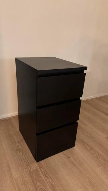 Ladekast / nachtkastje IKEA MALM zwart - afbeelding 1