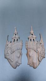 Balinese Rama en Sita maskers, coromandelhout, Antiek en Kunst, Ophalen of Verzenden