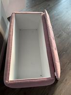 Roze Lora Poef met Deksel & Houten Pootjes, Ophalen, Gebruikt, 50 tot 75 cm, 75 tot 100 cm