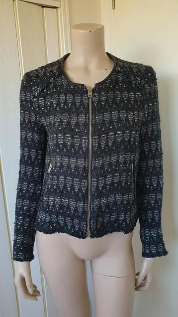 Iro jasje katoen/wol blend leer grijs maat 38/M beschikbaar voor biedingen