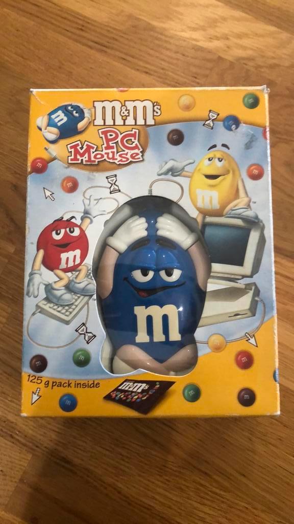 Vintage M&M pc mouse ( muis ) inc doos ( 2003 ), Verzamelen, Merken en Reclamevoorwerpen, Zo goed als nieuw, Gebruiksvoorwerp