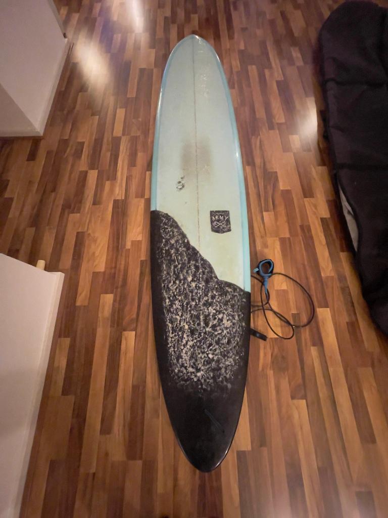 surfboard incl hoes, vin en leash, Ophalen, Zo goed als nieuw, Longboard, Met koord